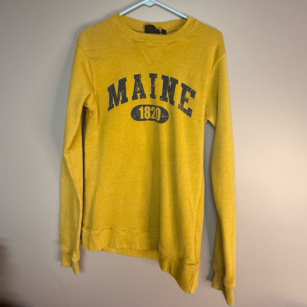 Mustard Yellow 'Maine 1820' Crewneck Sweatshirt